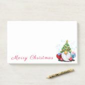 Gnome met kerstboom Pet Post it Notes Funny (Op bureau)