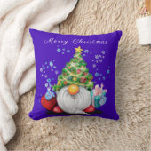 Gnome met kerstboom Pet Sierkussen (Deken)
