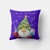 Gnome met kerstboom Pet Sierkussen (Achterkant)