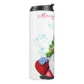 Gnome met Kerstboom Pet Thermische Tumbler Thermosbeker (Gedraaid links)