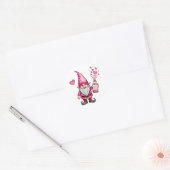 GNOME met liefdesdrank Kerstmis Ronde Sticker (Envelop)