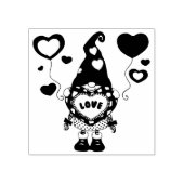 Gnome met Love Banner Rubber Stamp Rubberstempel (Afrduk)