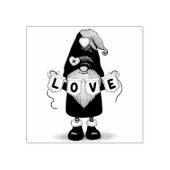 Gnome met Love Banner Rubber Stamp Rubberstempel (Afrduk)