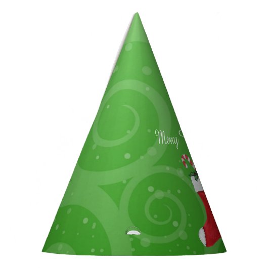 Gnome met witte baard in Kerstmis, groen stoppen Feesthoedjes (Links)