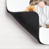 Gnome met zonnebloemen muismat (Hoek)