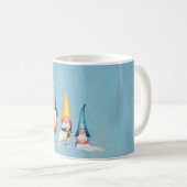 Gnome Monogram Whimsical Waterverf Blue Koffiemok (Voorkant rechts)