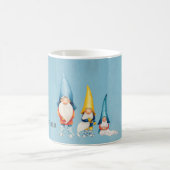 Gnome Monogram Whimsical Waterverf Blue Koffiemok (Center)