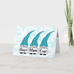 Gnome Mother's Day Best Mom Ever Feestdagen Kaart
