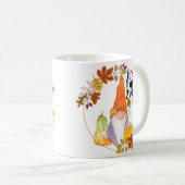 Gnome mug with pumpkins squash and fall leaves koffiemok (Voorkant rechts)