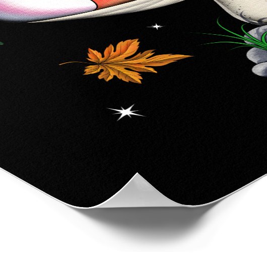 Gnome Mushroom Meditatie Poster (Hoek)