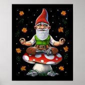 Gnome Mushroom Meditatie Poster (Voorkant)