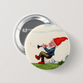 Gnome Muziek afspelen Ronde Button 5,7 Cm (Voorkant /achterkant)