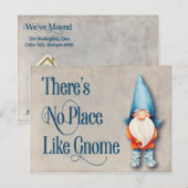 Gnome New Home We hebben nieuwe adrespagina verpla Aankondigingskaart (Voorkant / Achterkant)