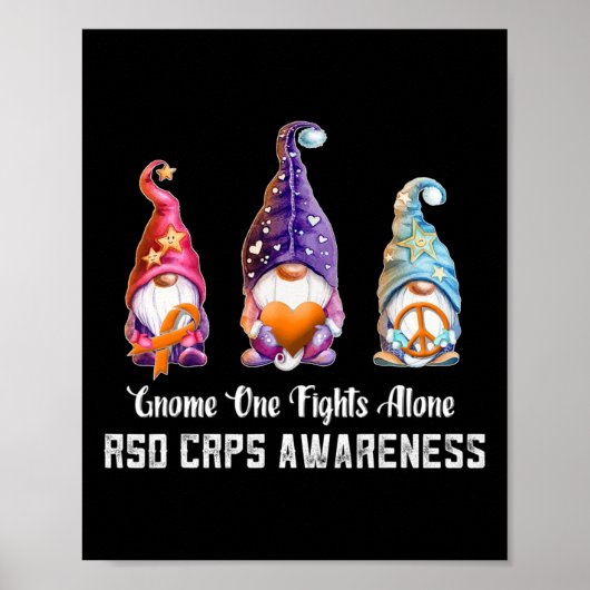 Gnome Niemand vecht RSD CRPS bewustzijn Alleen RSD Poster (Voorkant)
