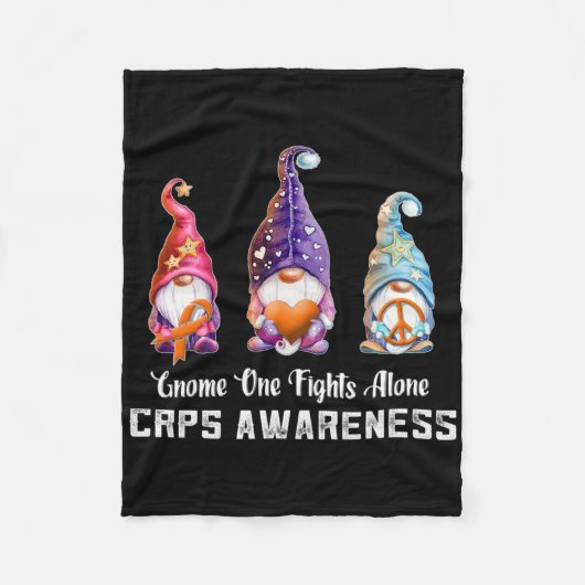 Gnome Niemand vecht tegen RSD CRPS Awareness Alone Fleece Deken (Voorkant)