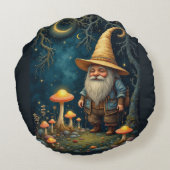 Gnome night rond kussen (Achterkant)