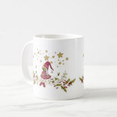 Gnome Nordic Red Green Gold Stars Koffiemok (Voorkant links)