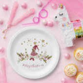 Gnome Nordic Red Green Gold Stars Papieren Bordje (Feest)