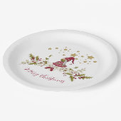 Gnome Nordic Red Green Gold Stars Papieren Bordje (Gekanteld)