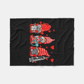 Gnome Nurse Scrub Valentijn Rn Icu Er Valentijns D Fleece Deken (Voorkant (Horizontaal))