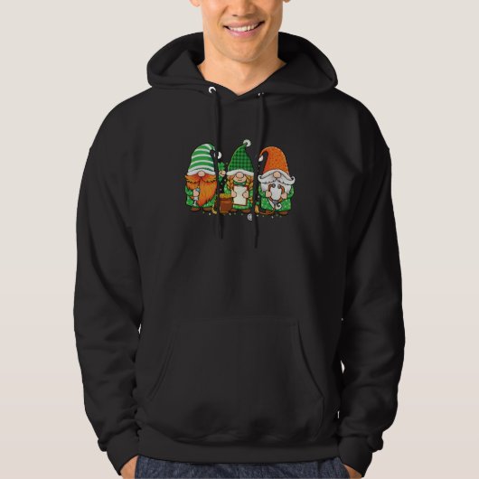 Gnome Nurses Saint Pattys day Scrub Nurse St Patri Hoodie (Voorkant)