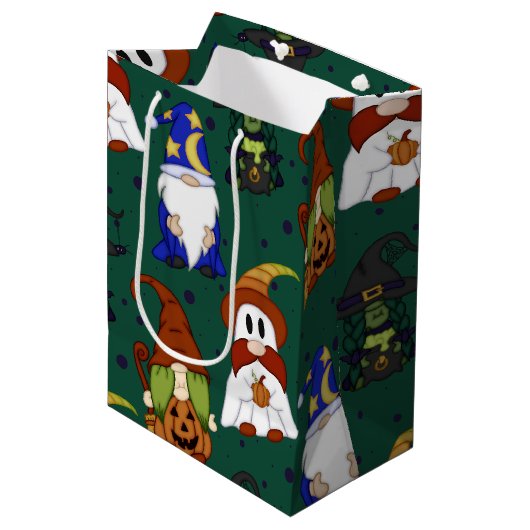 Gnome-o-Ween (groot) cadeautas (Voorkant Gekanteld)