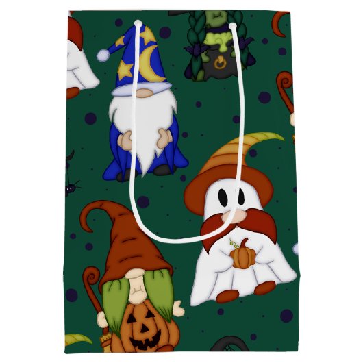 Gnome-o-Ween (groot) cadeautas (Achterkant)