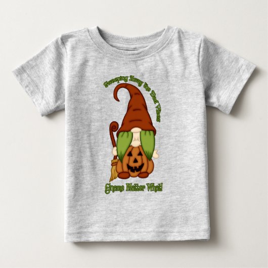 Gnome-O-Ween Pompoen Heks Pun T-Shirts (Voorkant)