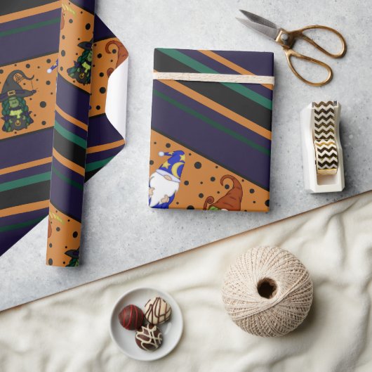 Gnome-o-Ween Streep Inpakpapier (Crafts)