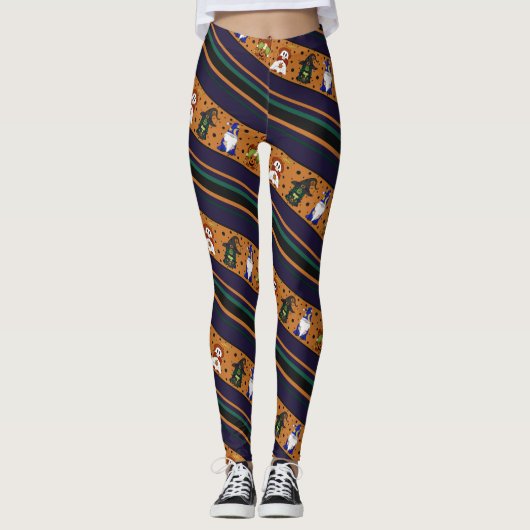 Gnome-o-Ween Strip Leggings (Voorkant)