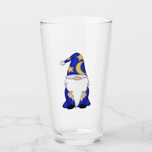 Gnome-O-Ween Witte Baard Tovenaar Glas (Voorkant)