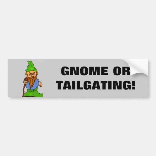 Gnome of Tailgating Bumpersticker (Voorkant)