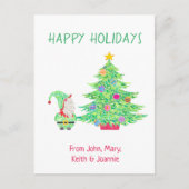 Gnome onder de kerstboom Kaart (Voorkant)