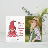 Gnome One als You Classroom Photo Valentijnsdag Feestdagenkaart (Staand voorkant)