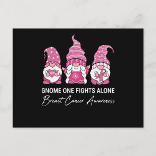 Gnome One Fight Alone Breast Cancer Awareness Briefkaart