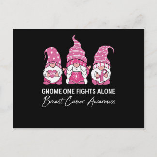 Gnome One Fight Alone Breast Cancer Awareness Briefkaart