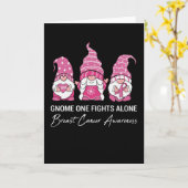 Gnome One Fight Alone Breast Cancer Awareness Kaart (Gele Bloem)