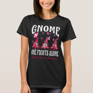 Gnome One Fight Alone Breast Cancer Awareness T-shirt