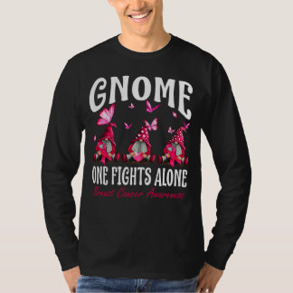 Gnome One Fight Alone Breast Cancer Awareness T-shirt