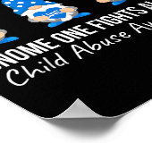 Gnome One Fight Alone Child Abuse Awareness Blue Poster (Hoek)