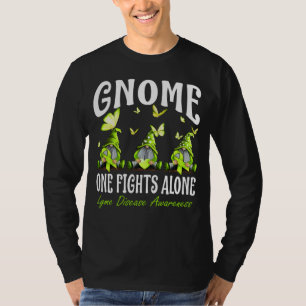 Gnome One Fight Alone Lyme Disease Awareness T-shirt