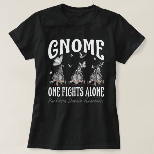 Gnome One Fight Alone Parkinson Disease Awareness T-shirt (Design voorkant)