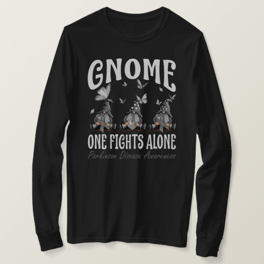 Gnome One Fight Alone Parkinson Disease Awareness T-shirt (Design voorkant)