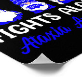 Gnome One Fights Alone Blauwe Lint Ataxie Bewustzi Poster (Hoek)