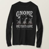 Gnome One Fights Alone Brain Tumor Awareness T-shirt (Design voorkant)