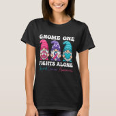 Gnome One Fights Alone - Christmas Thyroid Cancer  T-shirt (Voorkant)