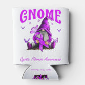Gnome One Fights Alone Cystic Fibrosis Awareness Blikjeskoeler (Achterkant)