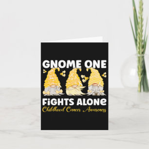 Gnome One Fights Alone Gold Childhood Cancer AWare Kaart