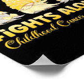 Gnome One Fights Alone Gold Childhood Cancer AWare Poster (Hoek)