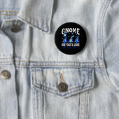 Gnome One Fights Alone Hydrocephalus Awareness Ronde Button 5,7 Cm (In situ)